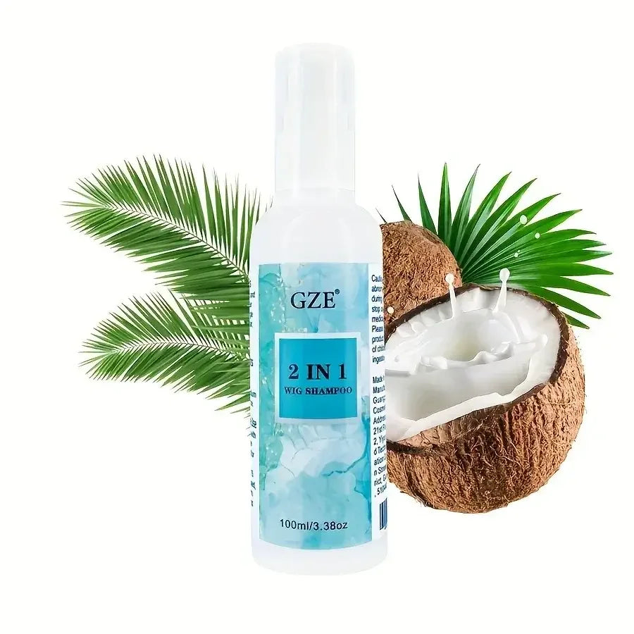 GZE Wig Shampoo for Synthetic Hair - 2 IN 1 Deep Cleansing, Soak & Rinse, Moisturizes and Revitalizes - 