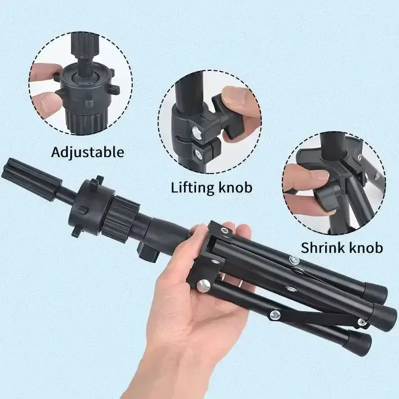 Wig Stand Mannequin Head with Tripod Stand - Lightweight, Durable & Portable Foam Dummy - 