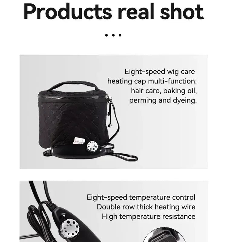 Wig Steam Cap - Handheld Electric Hair Steamer for Deep Conditioning and Thermal Treatment at Home - 