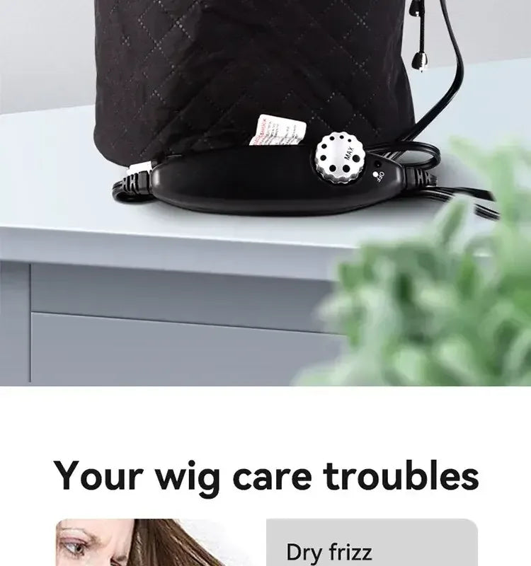 Wig Steam Cap - Handheld Electric Hair Steamer for Deep Conditioning and Thermal Treatment at Home - 