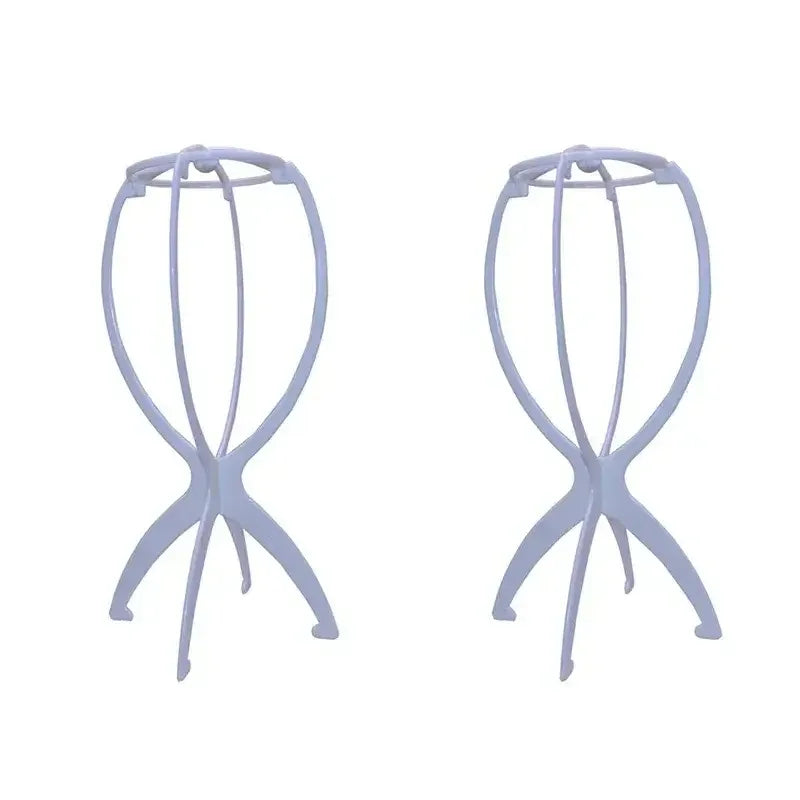 2Pcs Desk Stand Portable Wig Stand Wig Stands Portable Wig Hanger Salon Barber Hanging Hats Holder Display Stand - 