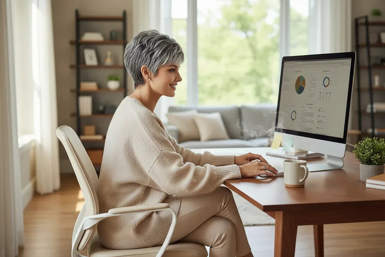 Light Gray Pixie Wig Home