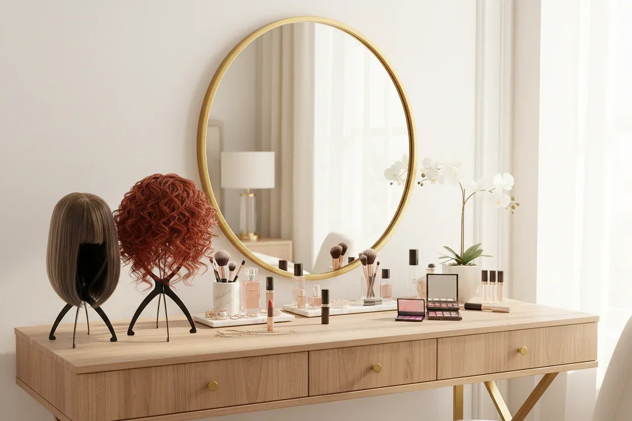Portable Wig Stand Home Vanity