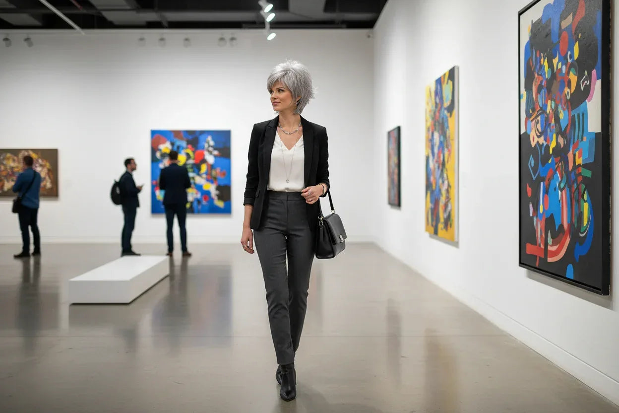 Short Natural Wigs with Bangs - Soft Brown Ombre Curly Synthetic Hair for Daily Use and Costume Parties - 